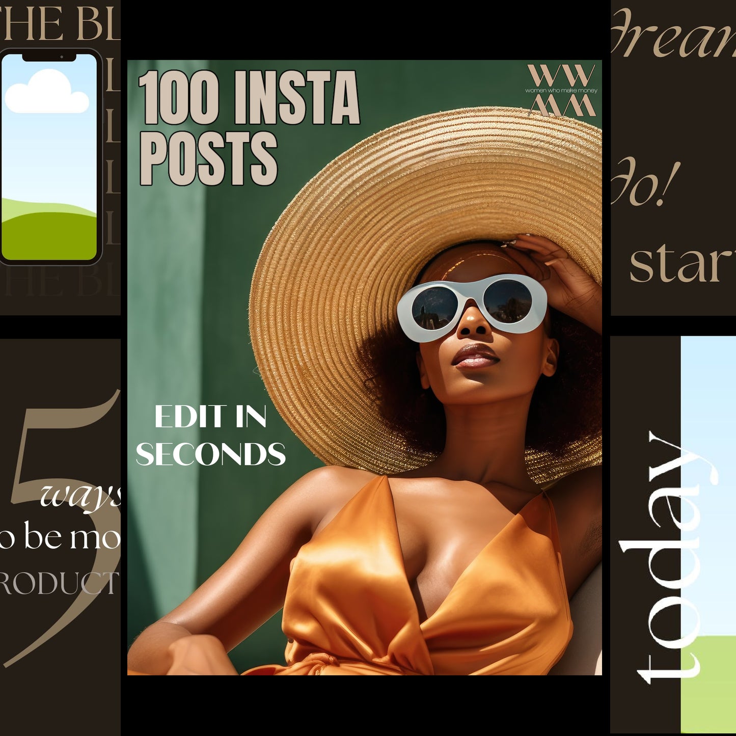 100 READY DONE INSTAGRAM POSTS TEMPLATE