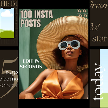 100 READY DONE INSTAGRAM POSTS TEMPLATE