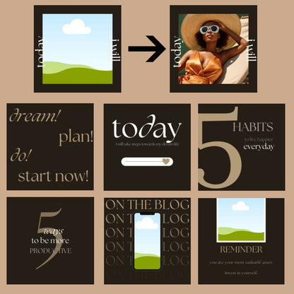 100 READY DONE INSTAGRAM POSTS TEMPLATE